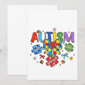 Invitation Sensibilisation sur l'autisme Bow Coquette Puzzle (Devant / Derrière)