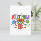 Invitation Sensibilisation sur l'autisme Bow Coquette Puzzle  (Debout devant)