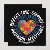 Invitation Sensibilisation sur l'autisme Respect autistique A (Devant / Derrière)