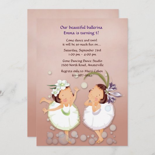 Invitation sensible de danseurs (Devant / Derrière)