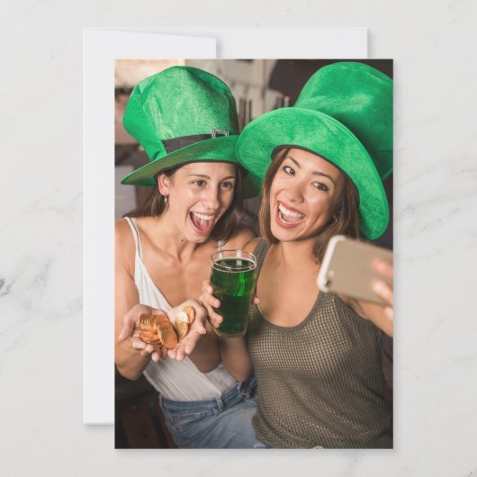 Invitation Sentez-vous si chanceux Green St. Patrick's Day Pa (Dos)