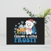 Invitation Sentez-vous un petit Noël de neige gelé (Debout devant)