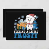 Invitation Sentez-vous un petit Noël de neige gelé (Devant / Derrière)