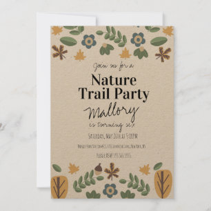 Invitation Sentier de la nature Bois Gland Anniversaire Rusti
