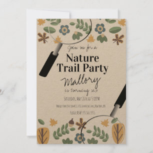 Invitation Sentier de la nature Bois Gland Anniversaire Rusti
