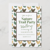 Invitation Sentier de la nature Bois Papillon Anniversaire Ru (Devant)