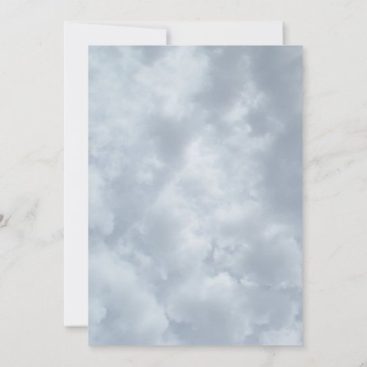 Invitation Sentiment chauve chauves-souris Lune gris ciel Hal (Dos)