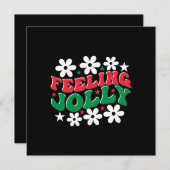 Invitation Sentiment Joyeux de Cadeau de Noël (Devant / Derrière)