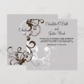 Invitation s'épanouir; mariage argenté (Devant / Derrière)