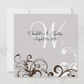 Invitation s'épanouir; mariage argenté (Dos)