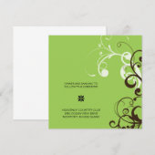 Invitation s'épanouir; réception verte (Devant / Derrière)