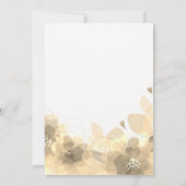 Invitation Sepia fleurs florales mariages de automne couples (Dos)