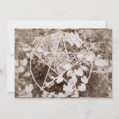 Invitation Sepia Grapevine Mariage/Handfasting Pentacle Suite (Dos)