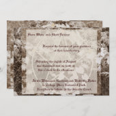 Invitation Sepia Grapevine Mariage/Handfasting Pentacle Suite (Devant / Derrière)