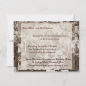 Invitation Sepia Grapevine Mariage/Handfasting Pentacle Suite (Devant)