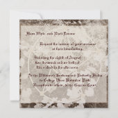 Invitation Sepia Grapevine Mariage/Handfasting Pentacle Suite (Devant)