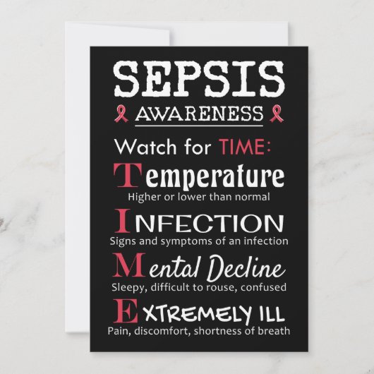 Invitation Sepsis Awareness Watch pour le guide TIME (Devant)