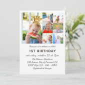 Invitation Sept photos Collage Princesse 1er anniversaire (Debout devant)