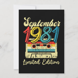 Invitation Septembre 1981 Joyeux Anniversaire 40 Ans