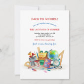 Invitation Septembre Retour à l'invitation à l'école (Devant)