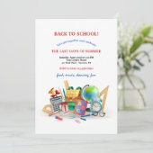 Invitation Septembre Retour à l'invitation à l'école (Debout devant)