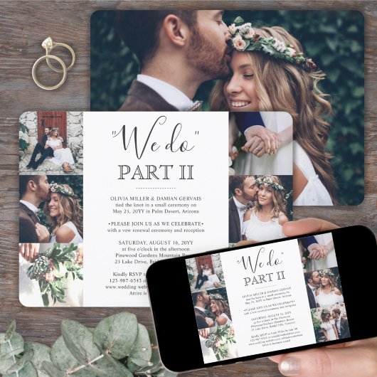 Invitation Sequel Mariage 7 Photo Collage We Do Part 2