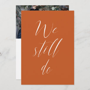 Invitation Sequel Mariage Brûlé Orange Nous Faisons Toujours