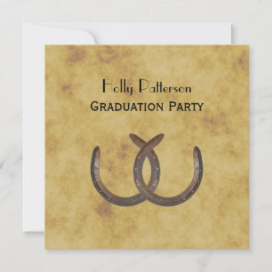Invitation Séquelles rustiques Distressed BG SQ Graduation