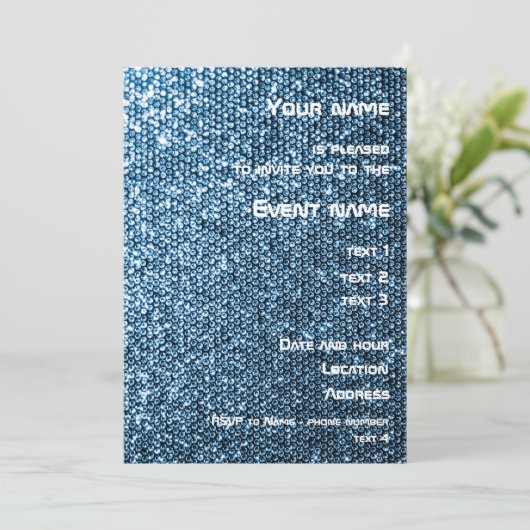 Invitation Séquences d'argent (Debout devant)