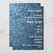 Invitation Séquences d'argent (Devant / Derrière)