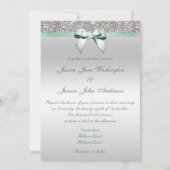 Invitation Séquences d'argent Faux Diamants Mariage de plongé (Dos)