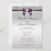 Invitation Séquences d'argent Faux Fête des mariées de cou vi (Dos)