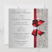 Invitation Séquences d'argent Fête des mariées de diamant de  (Dos)