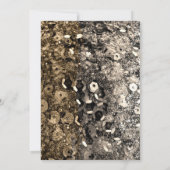 Invitation Séquences de fête Silver & Gold (Dos)