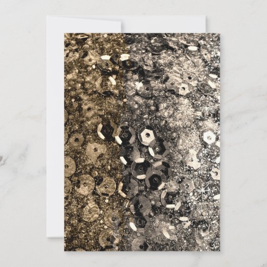 Invitation Séquences de fête Silver & Gold (Dos)