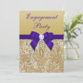 Invitation Séquences d'or de la partie d'engagement Royal pou (Debout devant)