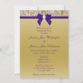 Invitation Séquences d'or de la partie d'engagement Royal pou (Dos)