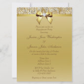 Invitation Séquences d'or Faux et partie d'engagement Bow (Dos)