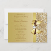 Invitation Séquences d'or, Partie d'engagement Bow & Diamond (Dos)