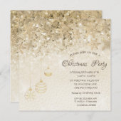 Invitation Séquences d'or Snowflakes, Balls Sequakes Entrepri (Devant / Derrière)