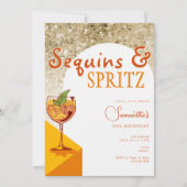 Invitation Séquins d'arc moderne et élégant Spritz Anniversai (Devant)