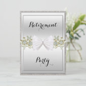 Invitation Séquins d'argent, Gemmes florales et retrait de la (Debout devant)