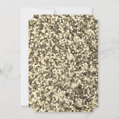 Invitation Séquins d'or, Bouteille de verre de vin 60e annive (Dos)