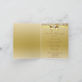 Invitation Séquins d'or, Bow & Diamond Sweet 16 (Intérieur)