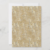 Invitation Séquins d'or Brunch & Fête des mariées de bulle (Dos)