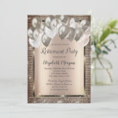 Invitation Séquins Élégants Ballons Retrait Inv (Debout devant)