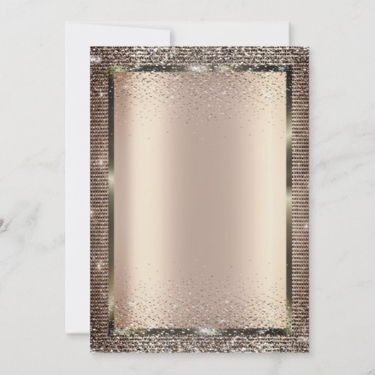 Invitation Séquins Élégants Ballons Retrait Inv (Dos)