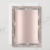 Invitation Sequins Frame Balloons Rose Gold Retirement (Dos)