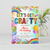 Invitation Sequins Glitter Colorful Sequin Craft Party (Debout devant)