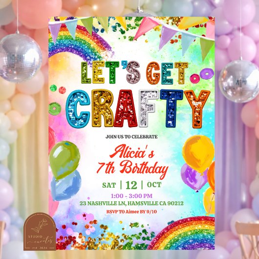 Invitation Sequins Glitter Colorful Sequin Craft Party